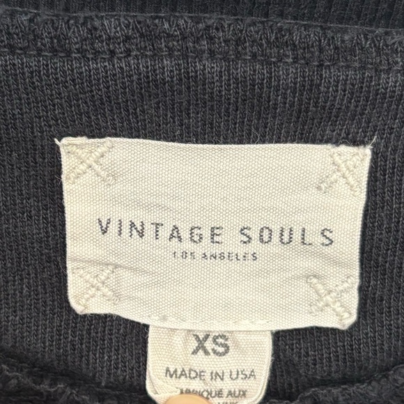 Free People Vintage Souls LA Skyline Black Sweatshirt - Picture 4 of 4